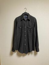 USA製 80s Wrangler デニムシャツ 16.5 ブラック L 黒 ウエスタンシャツ ラングラー アメリカ製 米国製 made in usa コットン 16-1/2 先染_画像1