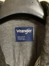 USA製 80s Wrangler デニムシャツ 16.5 ブラック L 黒 ウエスタンシャツ ラングラー アメリカ製 米国製 made in usa コットン 16-1/2 先染_画像3