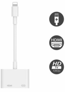 Lightning HDMI 変換ケーブル iPhone HDMI コネクタケーブル 1080P 高画質 HDMI出力ポート 設定不要 大画面 簡単接続 音声同期出力