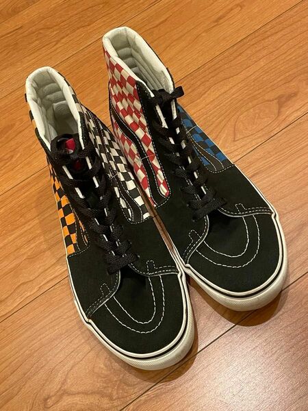 廃盤　US企画 VANS SK8-HI マルチカラー　チェッカー