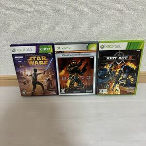 未検品 ゲームソフト XBOX360 スター・ウォーズ HALO2 RIOTACT2 まとめ売り A-297