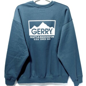 特価/未使用【サイズ=4L(3XL)】GERRY/ジェリー/メンズ/裏起毛/スウェット/トレーナー/ビッグシルエット/胸囲=110～118cm/blue.gray