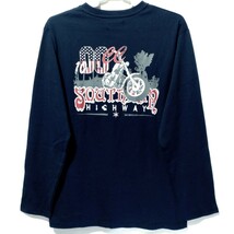 特価/未使用【サイズ=LL(XL)】 英字プリント/メンズ/長袖/Tシャツ/胸囲=104～112cm/navy_画像1