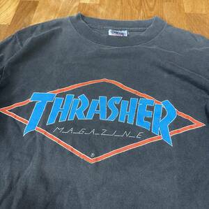 80s vintage THRASHER L/S Tシャツ USA製 オリジナル オールド ブラック 古着