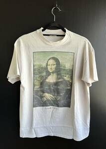 古着 80s USA製 Hanes Mona Lisa モナリザ 名画 絵画 アート Tシャツ 