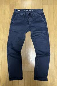 DENHAM〓LONDON Slim Fit〓NAVY〓w30〓ストレッチ〓チノ