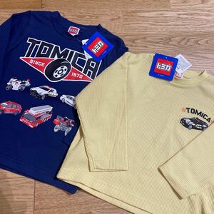 トミカ　長袖Tシャツ 男の子 100 ロンT ワッフル　100