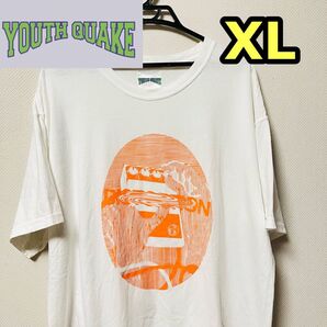 YOUTH QUAKE × kZm s/s Tshirt White