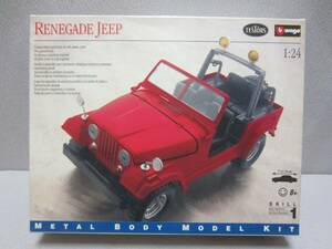 未組立 ★ Testors / Burago 1/20 ☆ RENEGADE JEEP / レネゲード ジープ ☆ METAL BODY KIT / メタルボディ