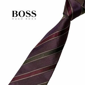 HUGO BOSS necktie reji men taru pattern stripe pattern Hugo Boss USED used m731