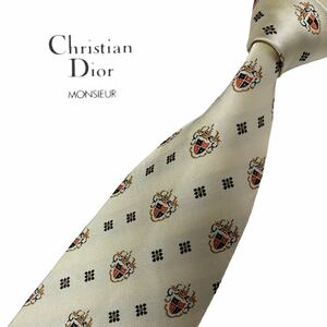 Christian Dior MONSIEUR ネクタイ エンブレム柄 クリスチャン ディオール ムッシュ USED 中古 m760