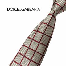 DOLBE＆GABBANA ネクタイ 格子柄 ドルチェ＆ガッパーナ USED 中古 m766_画像1