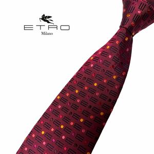 ETRO ネクタイ ドット柄 ロゴ柄 エトロ USED 中古 m814