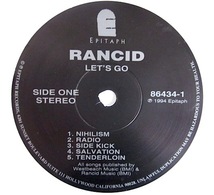 美盤 綺麗 ★ 廃盤 レコード ★ 白盤 2枚組 10インチ ★ 見開きジャケット ★ RANCID ランシド / LET'S GO ★ US PUNK ロンドンナイト_画像6