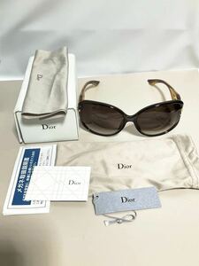 ケース付き Christian Dior サングラス ロゴテンプル DIORVOLUTE2F ブラウン系
