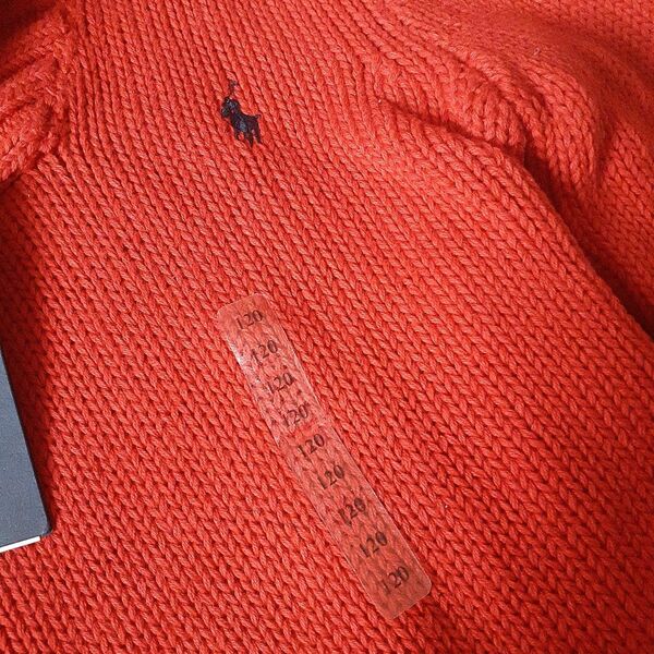 Polo Ralph Lauren　ポロラルフローレン キッズ セーター　120 新品未使用タグ付き　レッド男女可能男の子女の子　