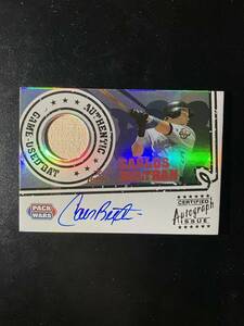 カルロス ベルトラン 直筆サインバットレリックカード2005 Topps Pack Wars Autographed Relics #PWRA-CB Carlos Beltran Auto 068/200