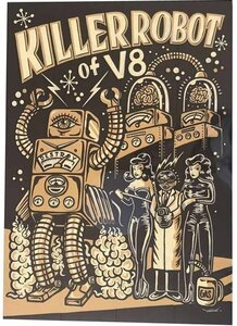 【y5138】送料350円～◆③LOWHIDE/KILLER ROBOT/A1サイズポスター◆検索ブリキLowbrow weirdoチョッパーガレージ東海岸西海岸ビンテージ