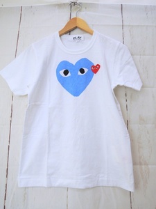 PLAY COMME des GARCONS プレイコムデギャルソン 半袖Tシャツ L AZ-T105 AD2022/2 ホワイト 綿100% 日本製