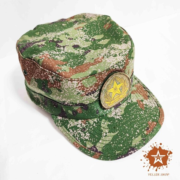 【Yes.Sir shop】 中国軍 中国人民解放軍 星空林地迷彩 帽子 ハット 新品未使用