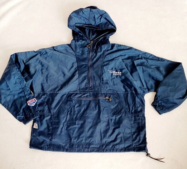 BearATHLETIC 90s ナイロンジャケット メンズM ネイビー