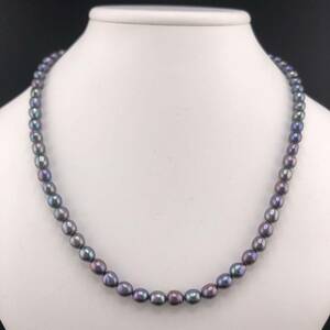 P02-0092 淡水パールネックレス 約6.0mm 50cm 30g ( 淡水真珠 Pearl necklace SILVER )