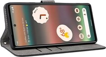Google Pixel 6a ケース 手帳型 カバー 財布型 高級PUレザー カード収納スタント機能/耐衝撃/耐摩擦/全面保護/_画像4