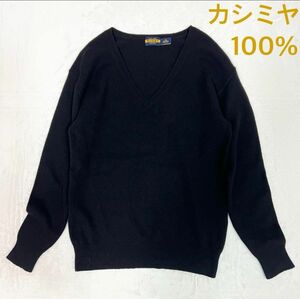 ☆美品☆ RALPH LAUREN RUGBY カシミヤ100% Vネックニット