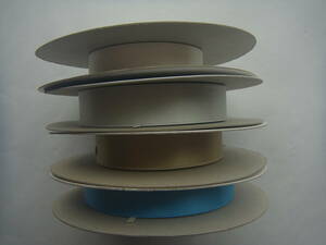 【新品即決】シルク両面サテンリボンテープ4色4反セット・S-18　装飾・付属品・アパレル資材