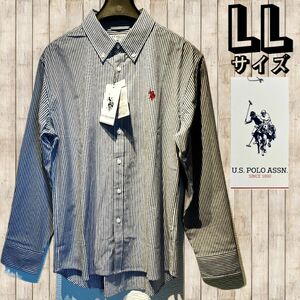 ◇US◇ポロ◇POLO◇メンズ◇サイズＬＬ◇ストライプ◇長袖シャツ◇未使用タグ◇