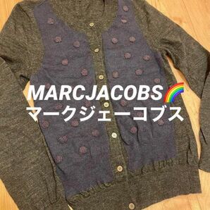 マークジェイコブスMARCJACOBS カーディガン　ドット　ウール　ビーズ