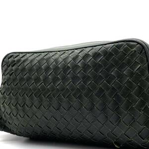 1円～【希少色】BOTTEGA VENETA ボッテガヴェネタ ボディバッグ クラッチバッグ セカンドバッグ イントレチャート グリーン メンズ