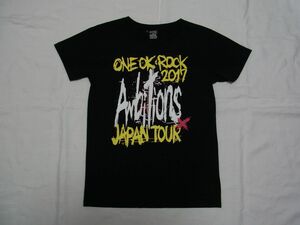 * прекрасный товар * ONE OK ROCK 2018 AMBITIONS JAPAN DOME TOUR футболка sizeM чёрный * б/у одежда one ok полная распродажа товар Live Tour концерт товары 