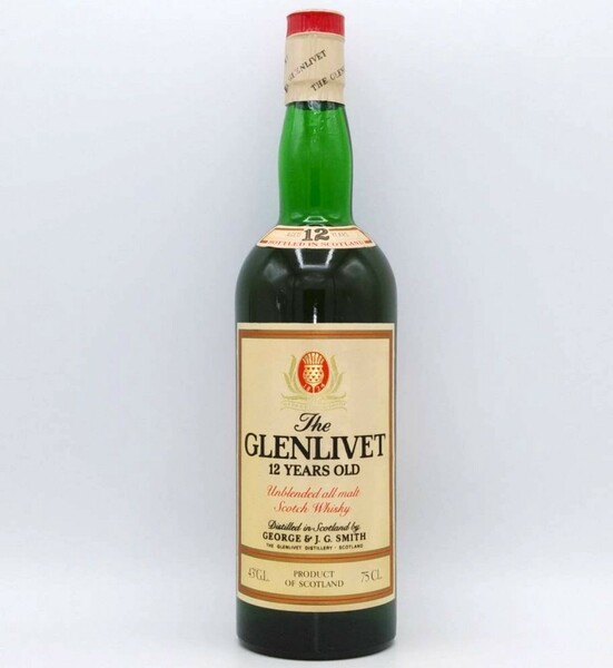 【全国送料無料】The GLENLIVET 12years old Unblended all malt Scotch Whisky【GEORGE&J.G.SMITH グレンリベット12年 アンブレンデッド】