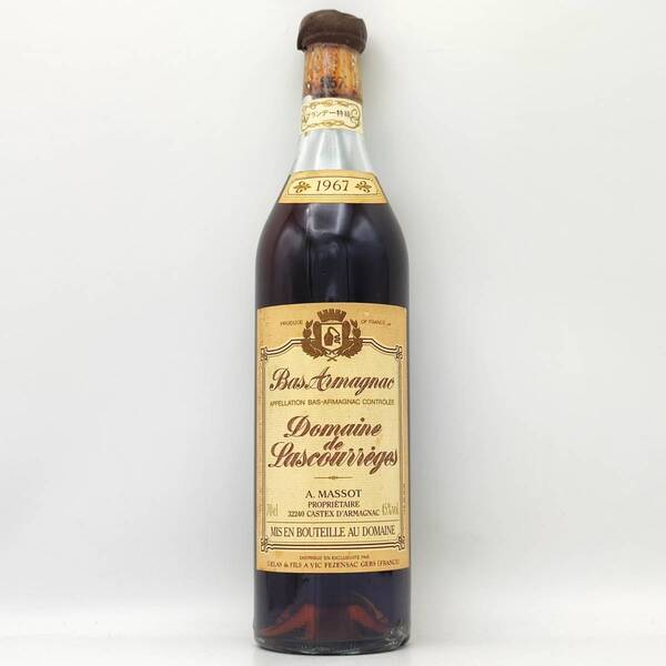 【全国送料無料】特級 Bas Armagnac Domaine de Lascourreges 1967　45度　700ml【mise en bouteille au Domaine en September 1982】