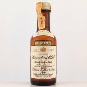 【全国送料無料】特級 Canadian Club 6years old Canadian Whisky 1971　43度　47ml【カナディアンクラブ 6年】