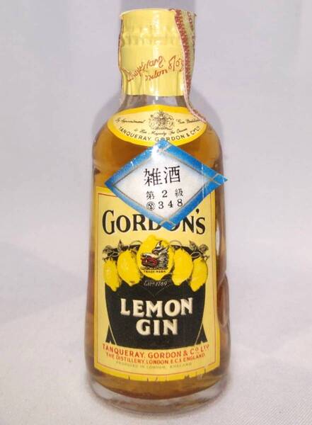 【全国送料無料】雑酒 GORDON'S LEMON GIN ゴードン レモン ジン　34度以上　エキス分5％以上　60ml【ティンキャップ TIN CAP】