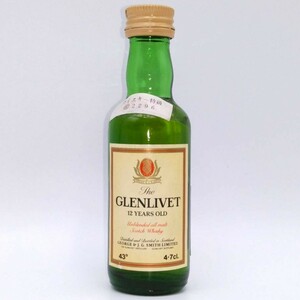 【全国送料無料】特級 The GLENLIVET 12years old Unblended all malt Scotch Whisky　43度 47ml【グレンリベット 12年 アンブレンデッド】
