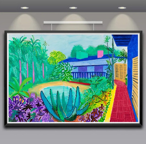 G3186 デイヴィッド・ホックニー David Hockney キャンバスアートポスター 50×70cm イラスト インテリア 雑貨 海外製 枠なし