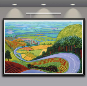 G3191 デイヴィッド・ホックニー David Hockney キャンバスアートポスター 50×70cm イラスト インテリア 雑貨 海外製 枠なし