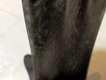ｙy 極薄ナイロン　ハイソックス　ハイゲージ　シースルーストッキング　高級靴下　光沢グレー　昭和レトロ　25cm_画像1