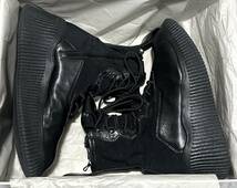 美品 20SS定価80300円 JULIUS ユリウス 希少 レザー コンバット ブーツ 黒 3 / 27 28 rickowens drkshdw Yohji Yamamoto Y-3 GUIDI HYDE着_画像4