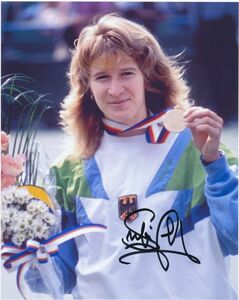 Steffi Graf シュテフィ・グラフ★直筆サイン写真★証明書COA◆7069