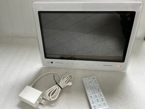 完動品 ポータブルテレビ フォトフレーム au PHOTO-U TV ZTS11 リモコン、アダプタ付 お風呂テレビ