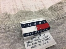 トミーヒルフィガー TOMMY HILFIGER レトロ オールド USA製 アメカジ 半袖Tシャツ メンズ コットン100% FREE グレー_画像2