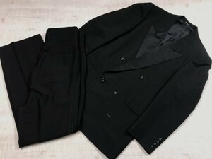  height island shop Takashimaya double satin collar pi-k gong peru black suit tuxedo top and bottom setup men's wool 100% black 