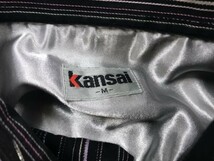 カンサイヤマモト 山本寛斎 KANSAI オールド レトロ モード 古着 マルチストライプ 長袖シャツ メンズ M 黒系_画像2