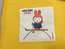 JAS SKI 2003 ミッフィー ディック・ブルーナ スキー キャラクター アウトドア ネックウォーマー フリース マフラー 男女兼用 黄色_画像2