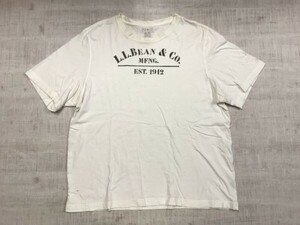 エルエルビーン L.L.Bean ロゴプリント ビッグサイズ オールド アメカジ アウトドア 半袖Tシャツ メンズ 大きいサイズ XXL 白