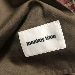ユナイテッドアローズ UNITED ARROWS モンキータイム monkey time タータンチェック パジャマパンツ メンズ ウール100% M キャメルの画像2